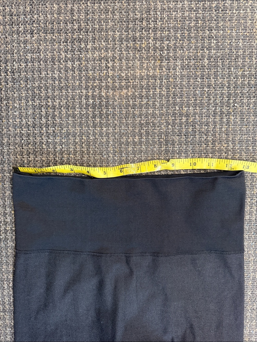 SPANX Black Seamless Textured High-Rise Leggings - Picture 6 of 6